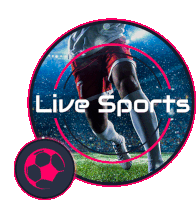 a soccer player is in a circle with the words live sports on it