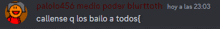 a gray background with red text that says palolo46 medio poder blurttoth