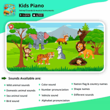 a screenshot of a kids piano app