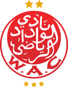 a red circle with wac written in white letters