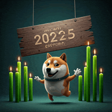 a wooden sign hanging from a chain that says welcome 2022