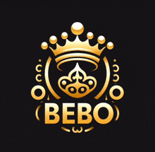 a logo for a company called bebo with a crown on it