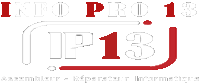 a red and white logo for info pro 1