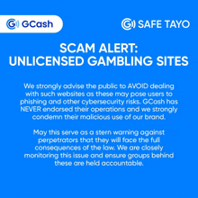 a blue poster with the words scam alert unlicensed gambling sites at the top