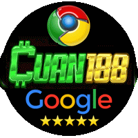 a google logo on a black circle with the words cuan188 google