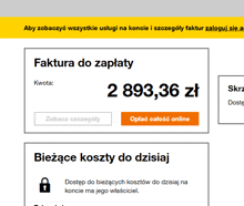 a screenshot of a website that says faktura do zapłaty on it