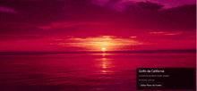 a picture of a sunset in california is displayed on a computer screen