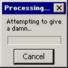 a computer screen shows a message that says processing failed damn not given