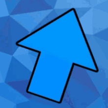 a blue arrow pointing upward on a blue background .