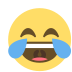 a laughing emoji with tears running down its face .