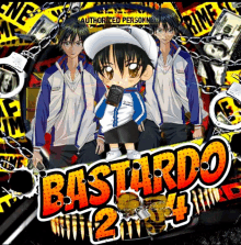 a poster for bastardo 2 and 3 with a boy holding a jack daniels