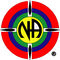 a colorful circle with the letter nd in the middle