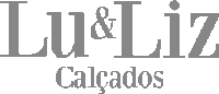 the logo for lu & liz calçados is a gray logo on a white background .