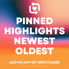 a poster that says " pinned highlights newest oldest "