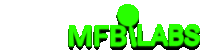 a green and white logo for mfblabs with a green circle in the middle