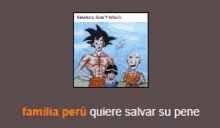 a picture of a cartoon character with the words familia peru quiere salvar su pene underneath it