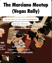 a screenshot of the marciano meetup ( vegas rally )