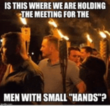 is this where we are holding the meeting for the men with small hands