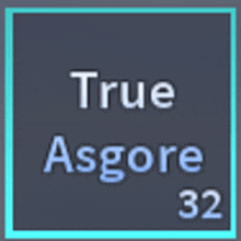 a picture of a true asgore 32 logo .