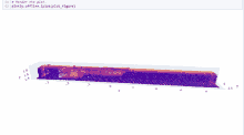 a computer screen shows a purple and orange graph with the words render the plot at the top