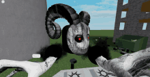 a screenshot of a video game shows a monster with horns and a message that says version 0.12