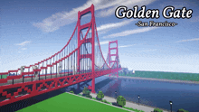 the golden gate bridge in san francisco is shown in minecraft