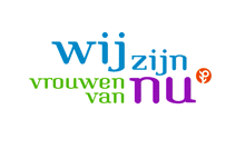 a logo for wij zijn vrouwen van nu in blue and green