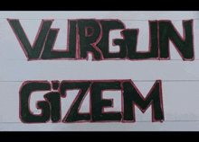 the word virgin is written in black and red