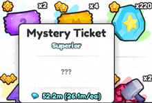 a mystery ticket in a game with a diamond