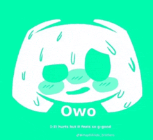 a drawing of a discord icon with the words owo on it