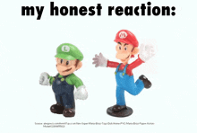 a picture of mario and luigi with the words my honest reaction