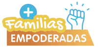 a sign that says familias empoderadas with a fist in the background