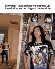 a girl in a travis catches me opening up the window and letting out the antidote poster