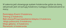 a green background with red text that says " w zakonie jedi obowiazuje system holokronow "