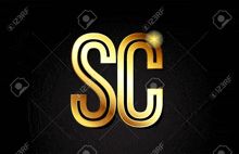 gold letter sg on a black background