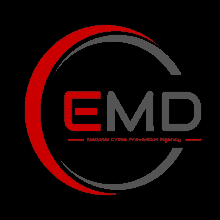 emd national crime prevention agency logo on a black background