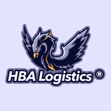 a logo for a company called hba logistics with an eagle on it