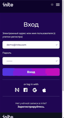 a screen shot of a login page for ignite in russian