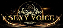 a logo for sexy voice with a black background