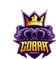 a logo for cobra gamerz with a crown on top