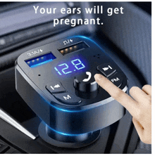 a device that says your ears will get pregnant on it