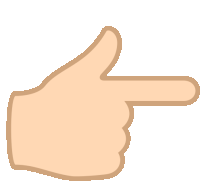 a hand is pointing to the right with its index finger