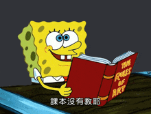 spongebob reads the rules of art in chinese