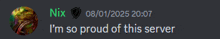 a screenshot of a discord message from nix