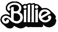 a black and white logo for billie barbie