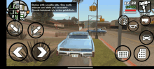 a screenshot of a video game shows a car driving down a street at 12:22