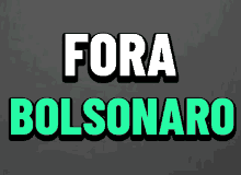 a sign that says fora bolsonaro in green letters