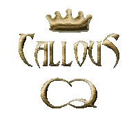 the word callous is written in gold with a crown