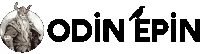 a logo for odin epin with a bearded man and a bird