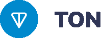 a blue circle with a triangle and the word ton on it